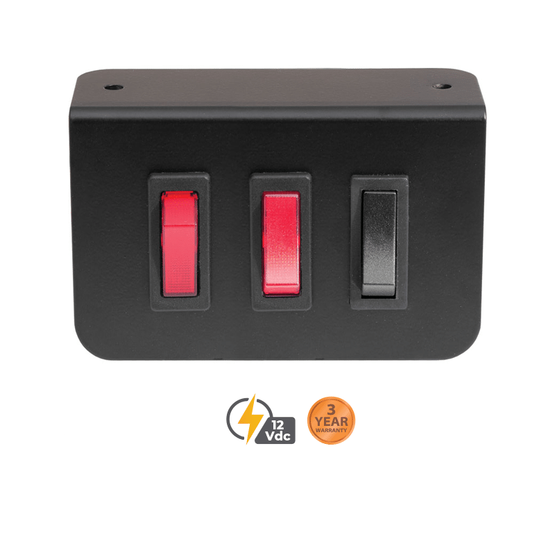 SWITCH PANEL WITH 2 ILLUMINATED ROCKER 12VDC #766171
