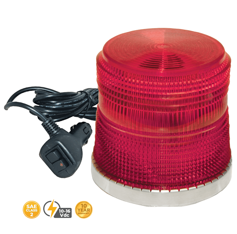 RED LOW PROFILE FLEET PLUS LED BEACON MAGNETIC MOUNT #20765
