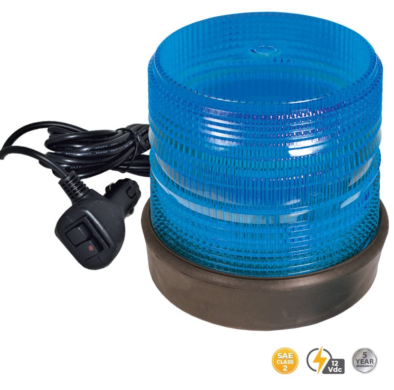 MAGNETIC MOUNT BLUE MEDIUM PROFILE FLEET LED BEACON #208RM-12V-B