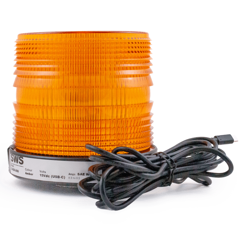AMBER MEDIUM PROFILE SELECT SERIES LED BEACON USB-C-PD #23426-U00