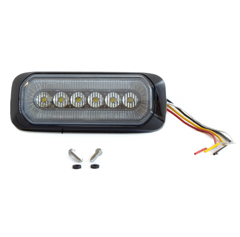 DUAL FUNCTION WHITE PERIMETER LIGHT 6 LED WITH HALO 18 LED #83022