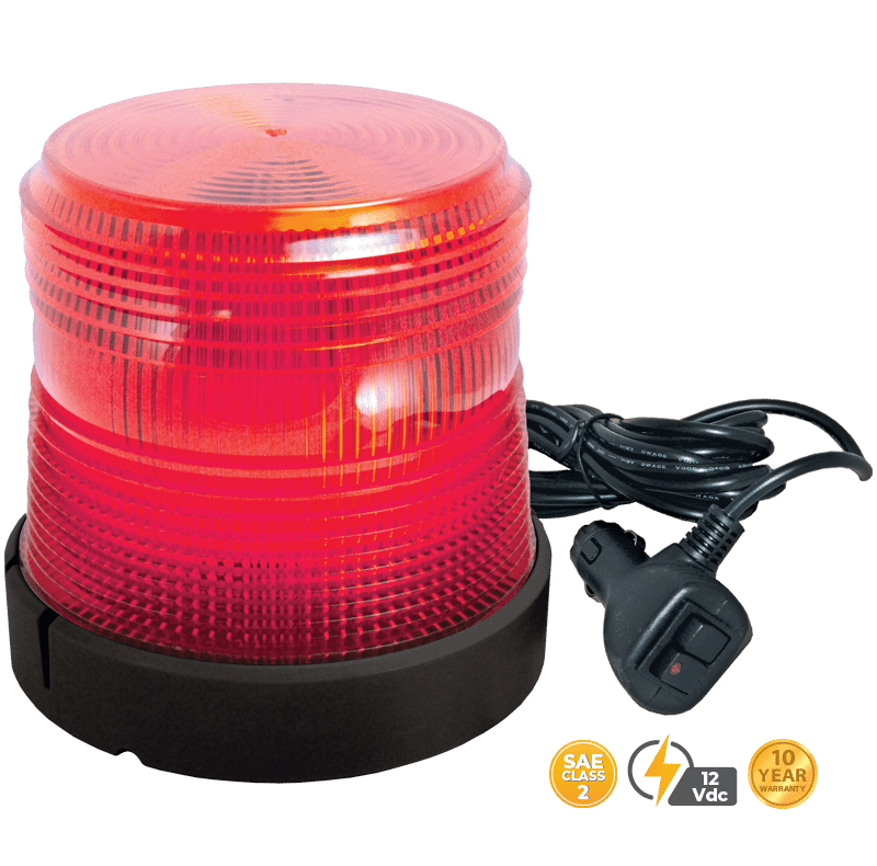 RED LOW PROFILE FLEET PLUS LED BEACON MAGNETIC MOUNT #20785