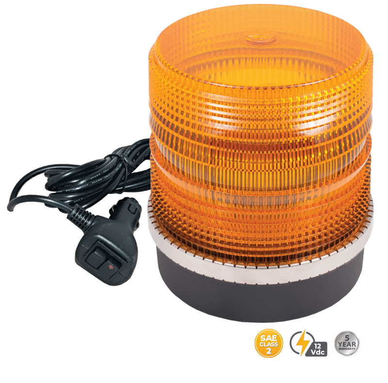 AMBER MEDIUM PROFILE MAGNETIC MOUNT FLEET LED BEACON #200SM-12V-A