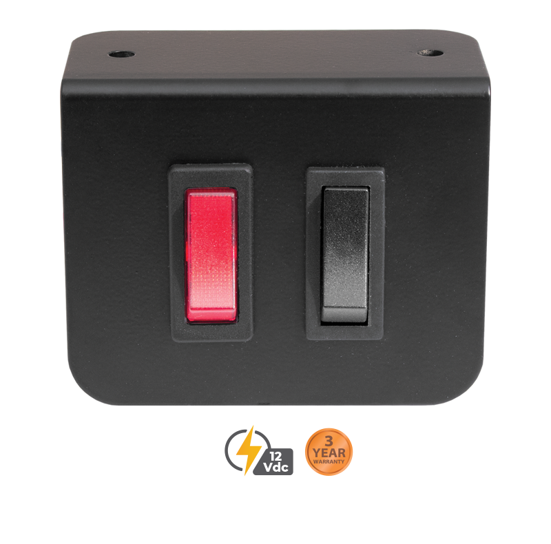 SWITCH PANEL KIT - 1 x LIT ROCKER 12VDC WITH CABLE #766170