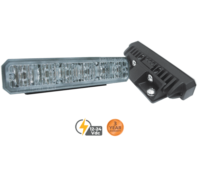 LOW PROFILE AMBER 6 LED PERIMETER LIGHT HOOD MOUNT #80059