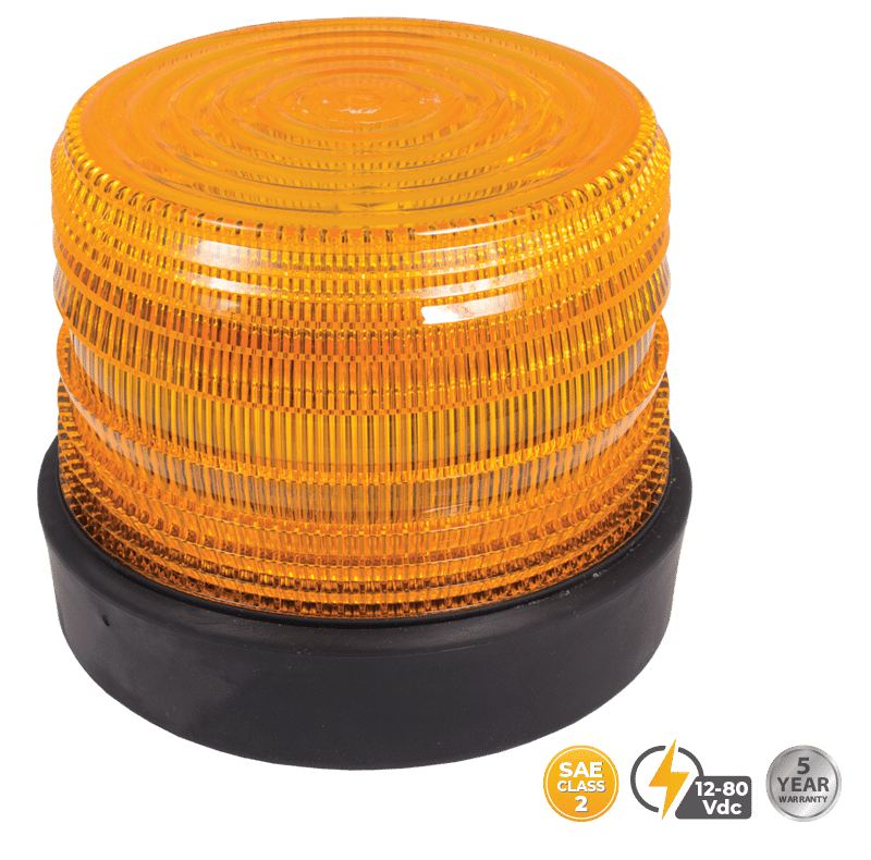 AMBER LOW PROFILE FLEET LED BEACON #204R-12V-A