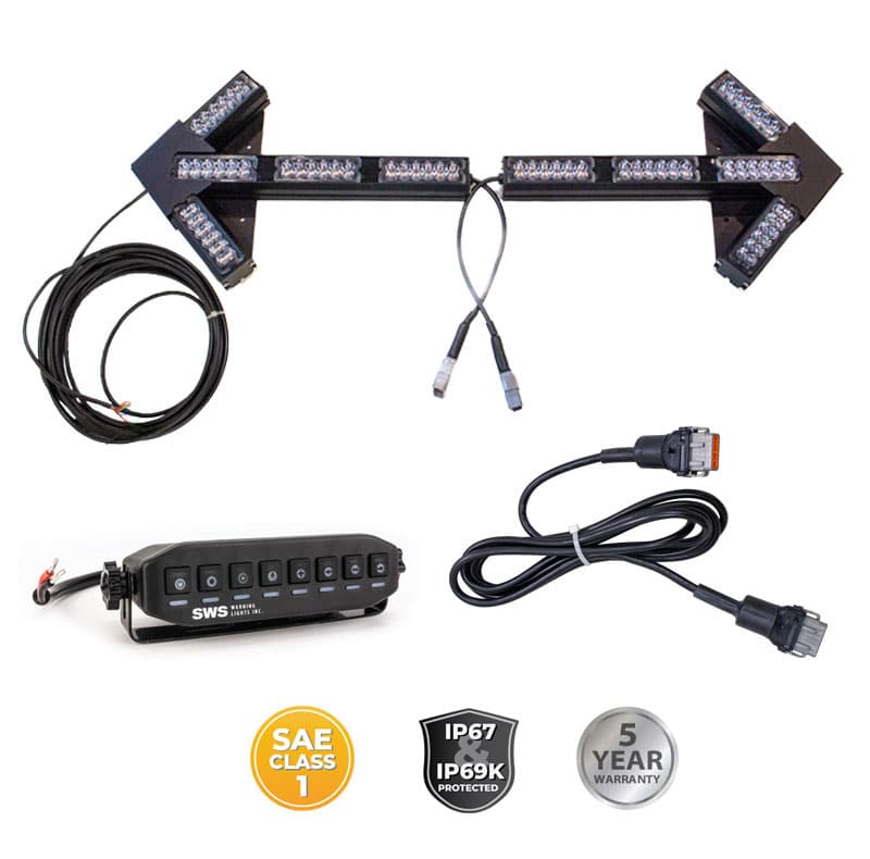 TRAFFIC ARROW TITAN 20" SPLIT + CONTROLLER + INTERCONNECT CABLE 10' + 40' CABLE PACKAGE #TS18140-10