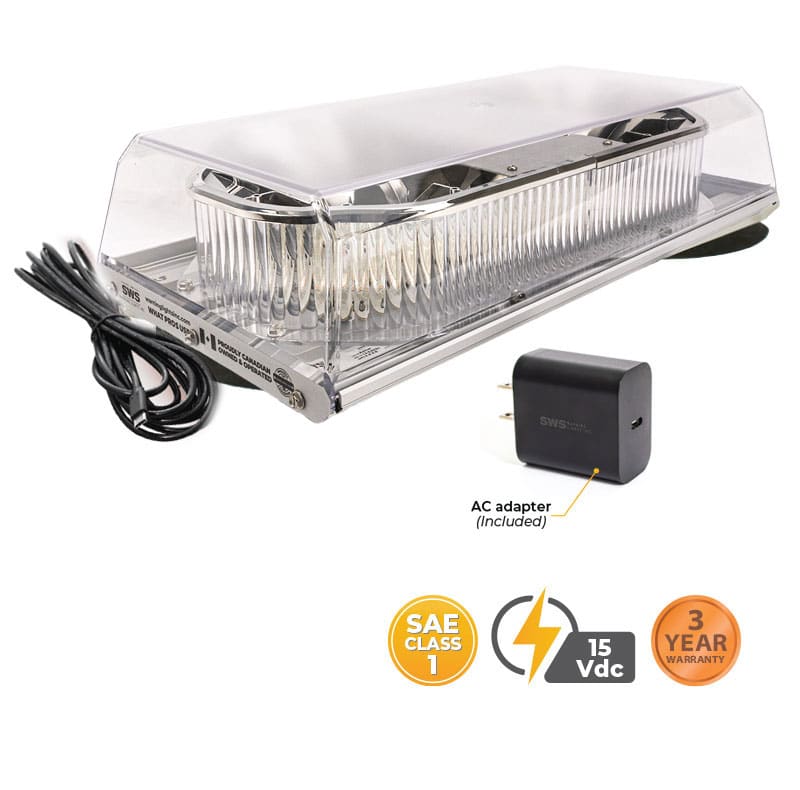 AMBER 16” APOLLO LOW PROFILE SELECT SERIES LED MINIBAR USB-C-PD VACUUM MOUNT #16156V-U00