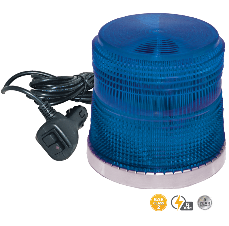 BLUE LOW PROFILE FLEET LED BEACON #200ZM-12V-B