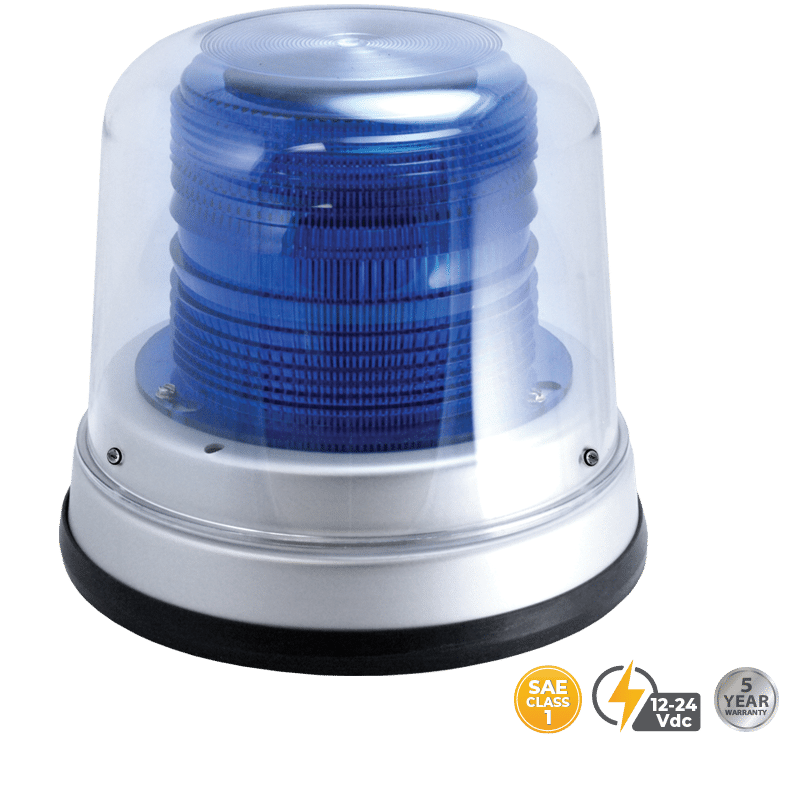 BLUE HIGH PROFILE FLEET LED BEACON #200A-12V-B