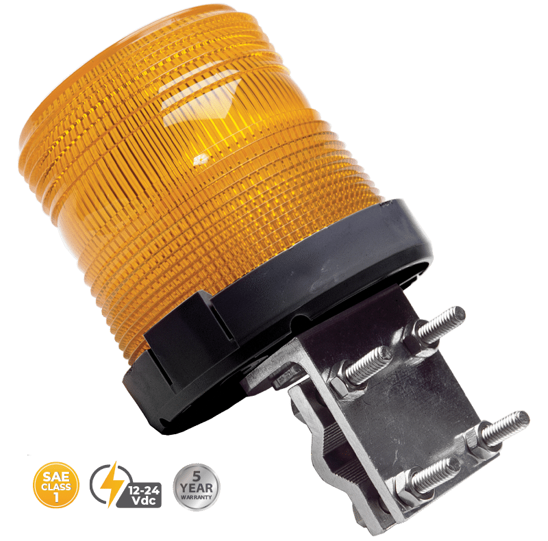 AMBER LOW PROFILE MIRROR MOUNT FLEET LED BEACON #201ZB-12V-A