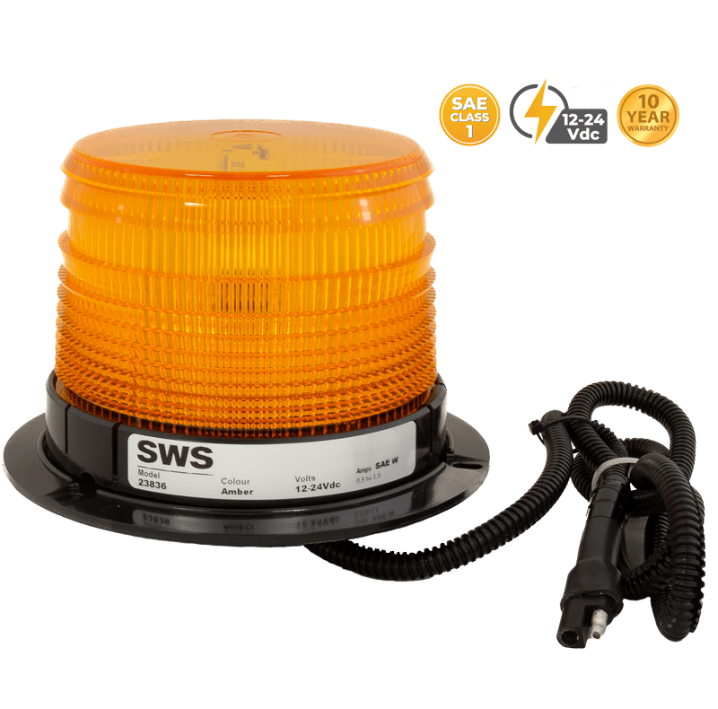 AMBER LOW PROFILE CUSTOM LED BEACON #23836