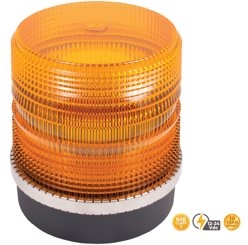 AMBER MEDIUM PROFILE FLEET PLUS LED BEACON #230S-12V-A