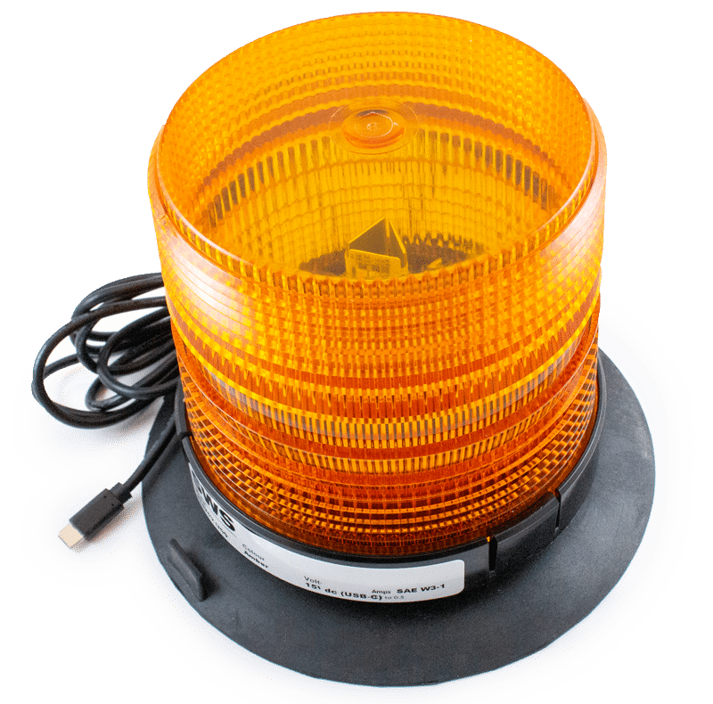 AMBER MEDIUM PROFILE SELECT SERIES LED BEACON USB-C VACUUM MAGNETIC #23426V-U00
