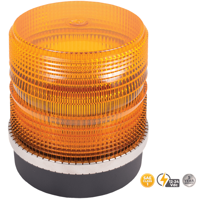 AMBER MEDIUM PROFILE FLEET LED BEACON #200S-12V-A
