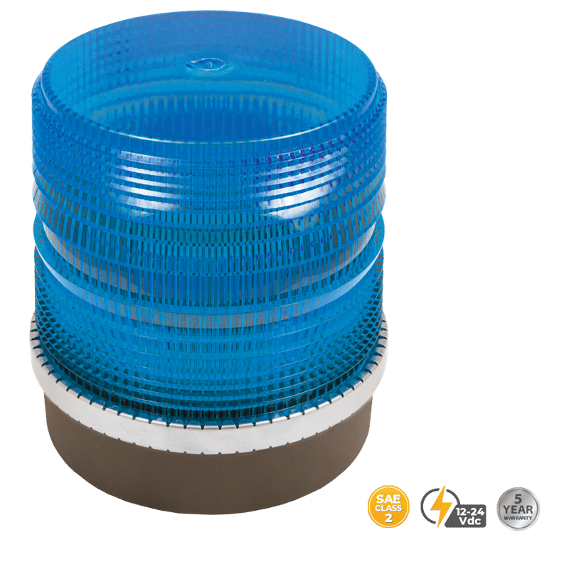 BLUE MEDIUM PROFILE FLEET LED BEACON #200S-12V-B