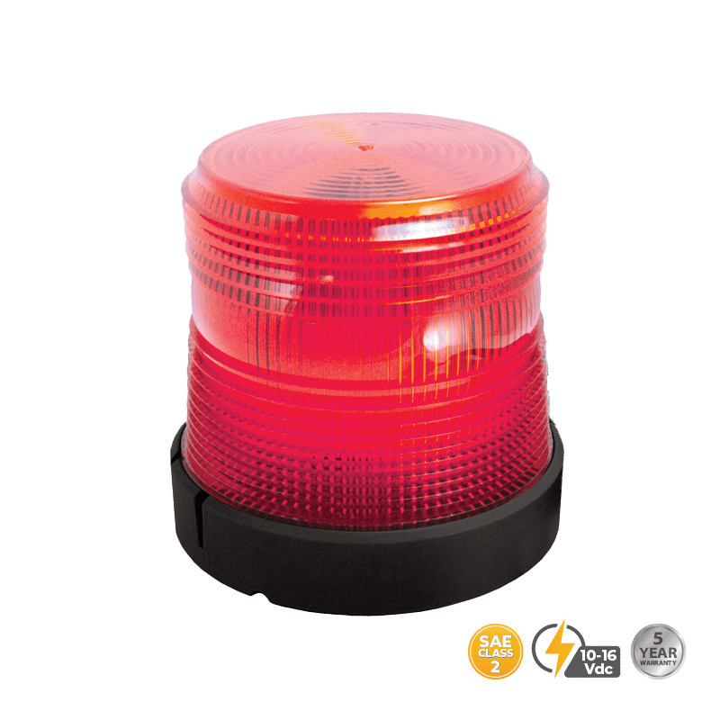 RED LOW PROFILE FLEET LED BEACON PERMANENT MOUNT #20775