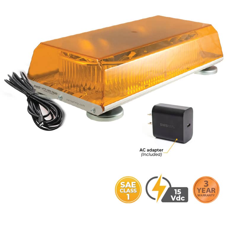 AMBER 16” APOLLO LOW PROFILE SELECT SERIES LED MINIBAR USB-C-PD MAGNETIC MOUNT #16150M-U00