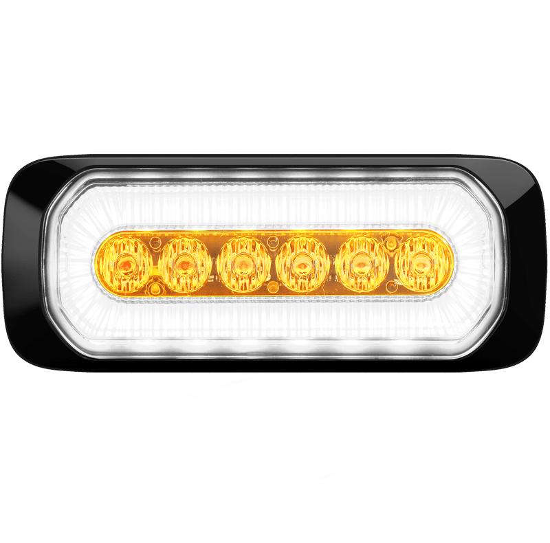 DUAL FUNCTION AMBER WHITE PERIMETER LIGHTS 6 LED WITH HALO 18 LED #83062