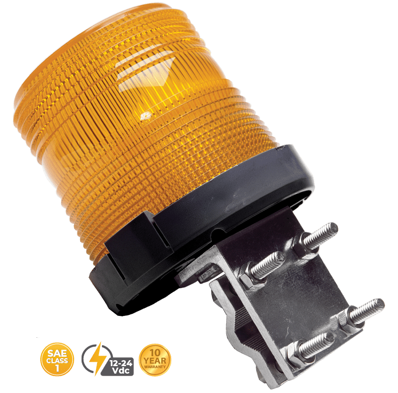 AMBER LOW PROFILE FLEET PLUS LED BEACON MIRROR MOUNT #20796B
