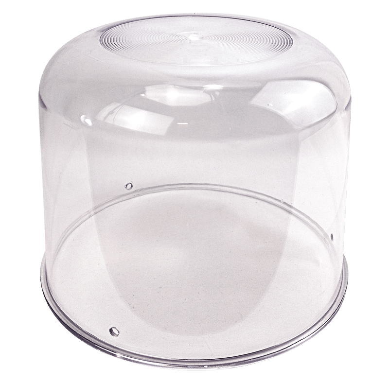 HIGH PROFILE OPEN BOTTOM BASE CLEAR DOME #134-1-C