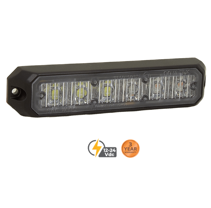 LOW PROFILE AMBER 6 LED PERIMETER LIGHT SURFACE MOUNT #80058