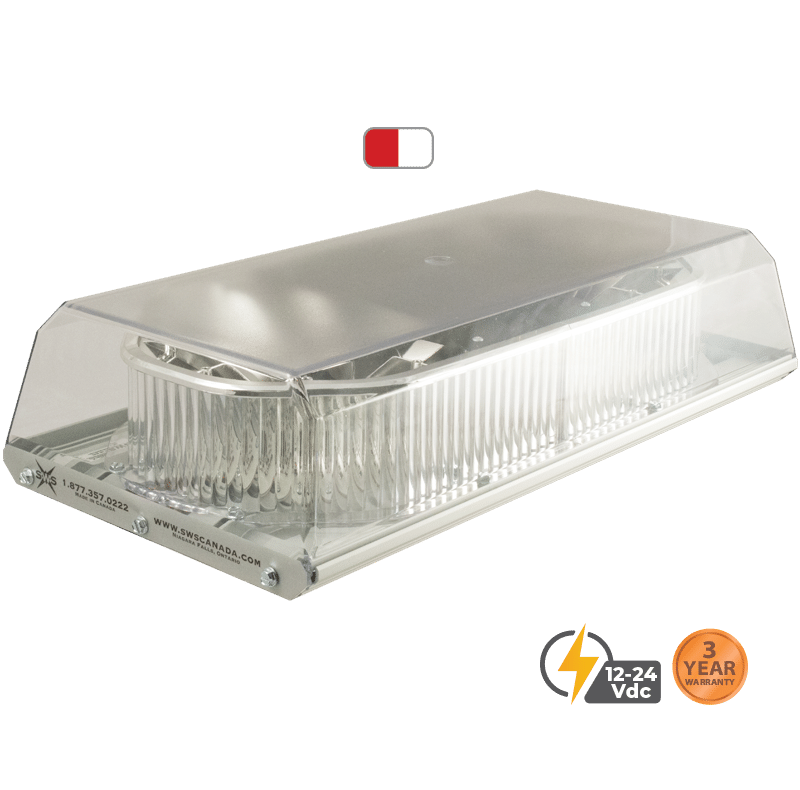 DUAL COLOUR RED WHITE 16" APOLLO LOW PROFILE SELECT LED MINI LIGHTBAR #16193