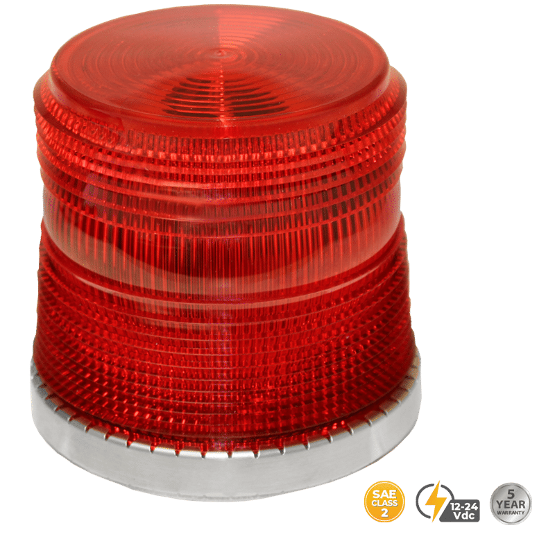 RED LOW PROFILE FLEET LED BEACON #200Z-12V-R