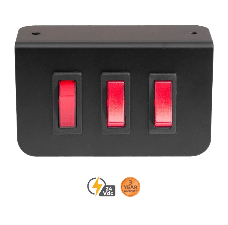 SWITCH PANEL KIT - 3 X LIT ROCKER 24VDC #766253