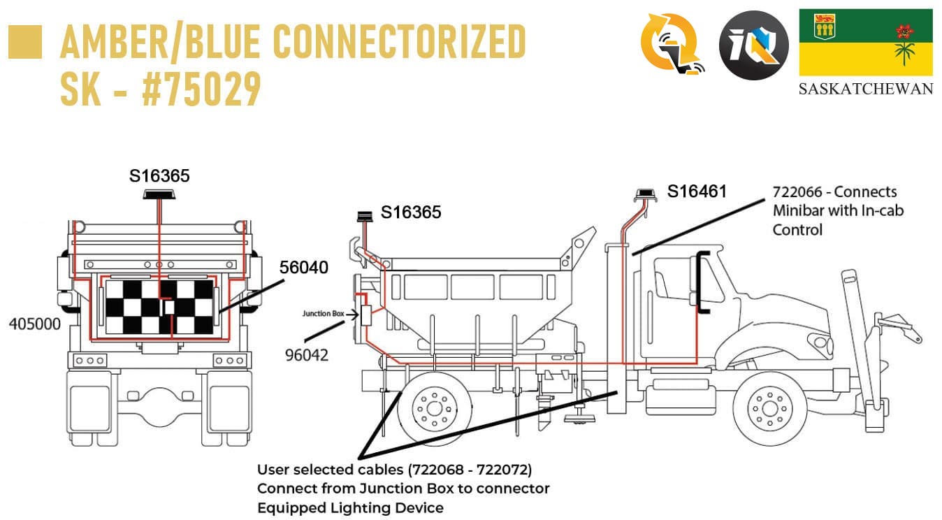 SASKATCHEWAN AMBER/BLUE - CONNECTORIZED - DT #75029