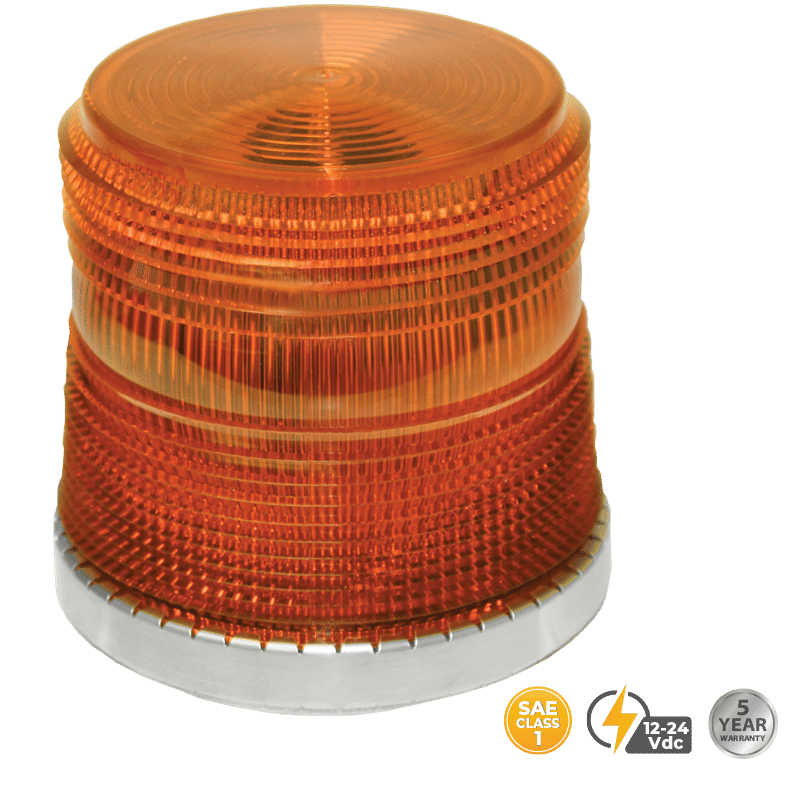 AMBER LOW PROFILE FLEET LED BEACON PERMANENT MOUNT #200Z-12V-A