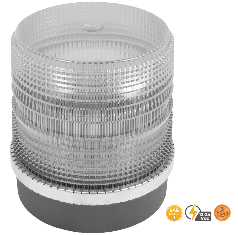 MEDIUM PROFILE AMBER EMITTING SELECT SERIES BEACON #210S-12V-CA