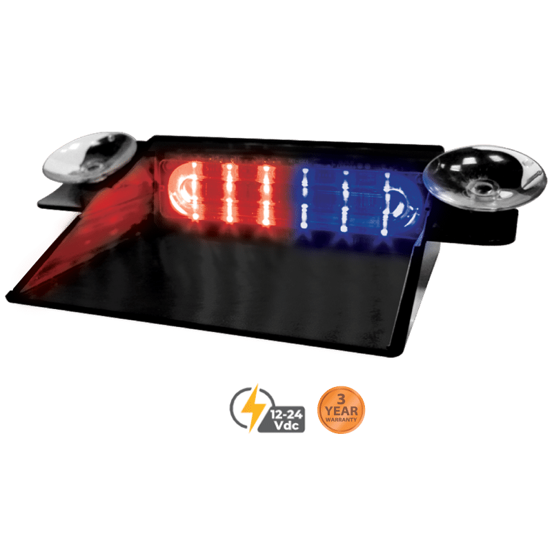 LOW PROFILE RED / BLUE 6 LED DASH LIGHT #80078