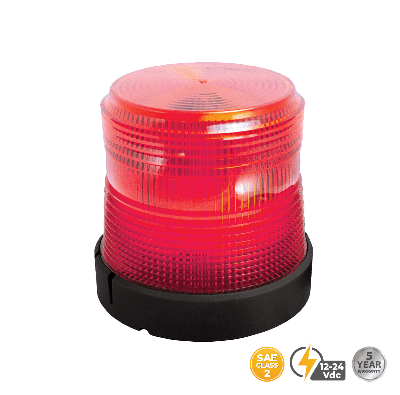RED LOW PROFILE FLEET LED BEACON #201Z-12V-R
