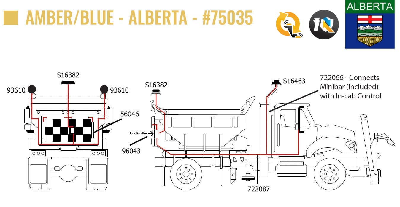 ALBERTA AMBER/BLUE SNOW PLOW #75035