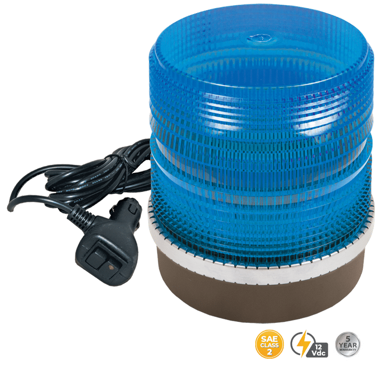 BLUE MEDIUM PROFILE MAGNETIC MOUNT FLEET LED BEACON #200SM-12V-B