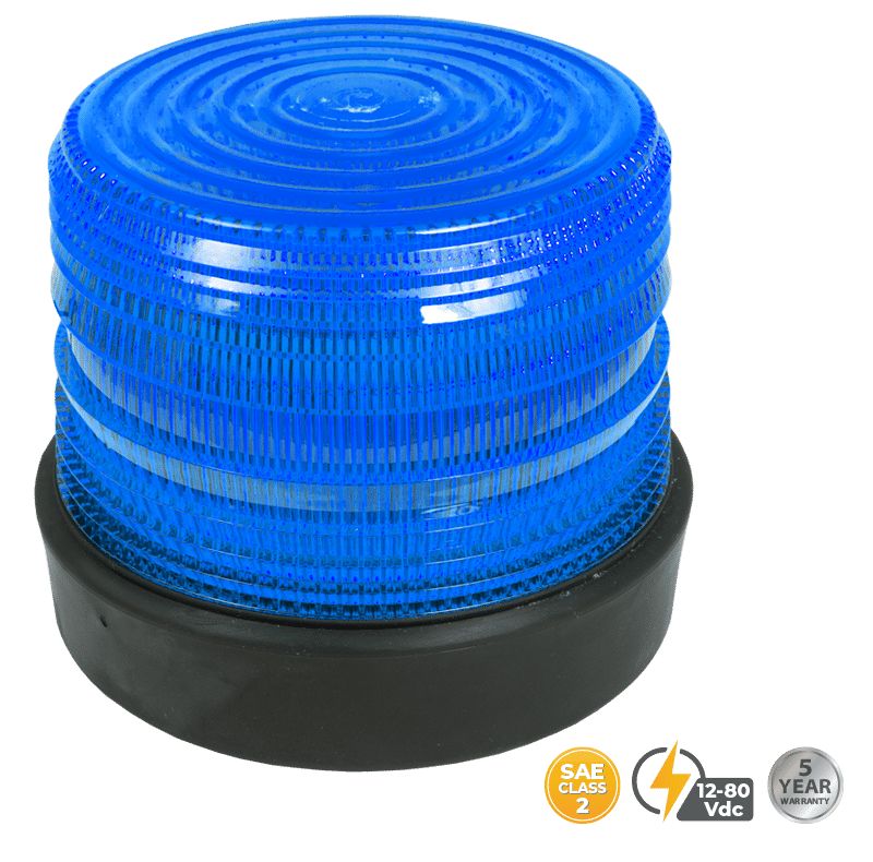 BLUE LOW PROFILE FLEET LED BEACON #204R-12V-B