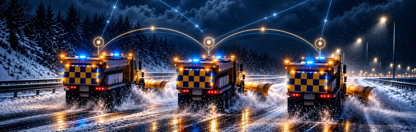 Snow plow train flashing in sync with LinQ