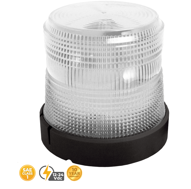 WHITE LOW PROFILE FLEET PLUS LED BEACON #20798