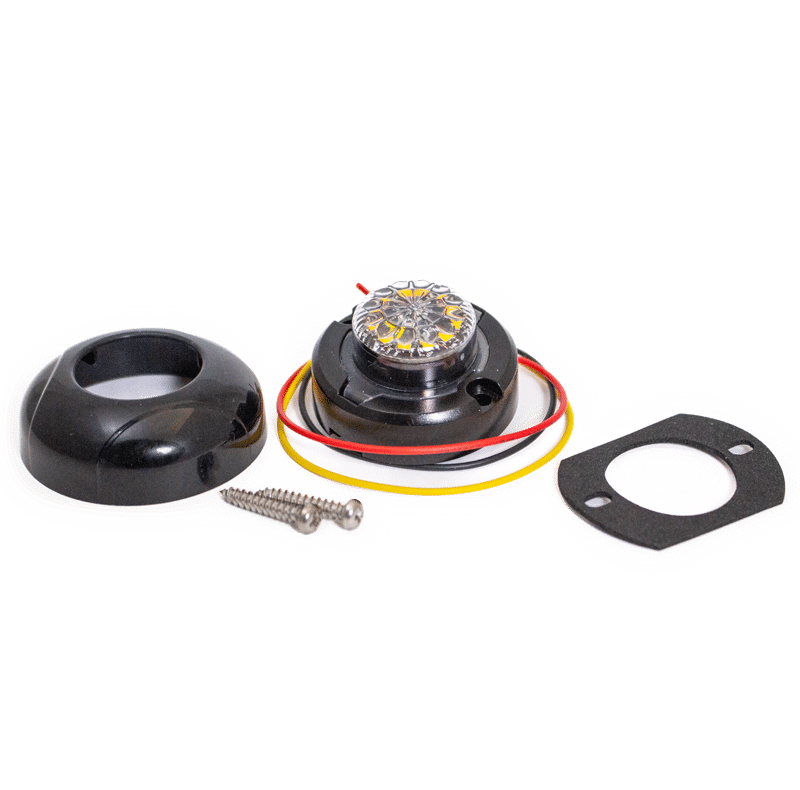 HIDEAWAY INSERTS OR SURFACE MOUNT SELF CONTAINED AMBER LED #80046